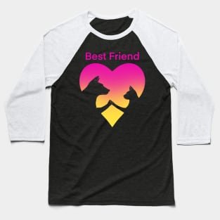 Dog and cat best friend love Baseball T-Shirt